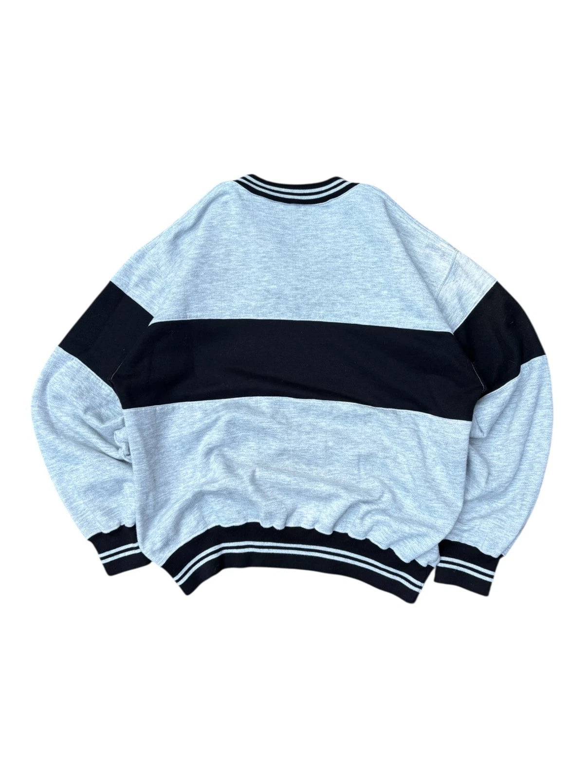 Vintage 1990s Christian Dior Sweatshirt - Large - Gray & Black Sweater