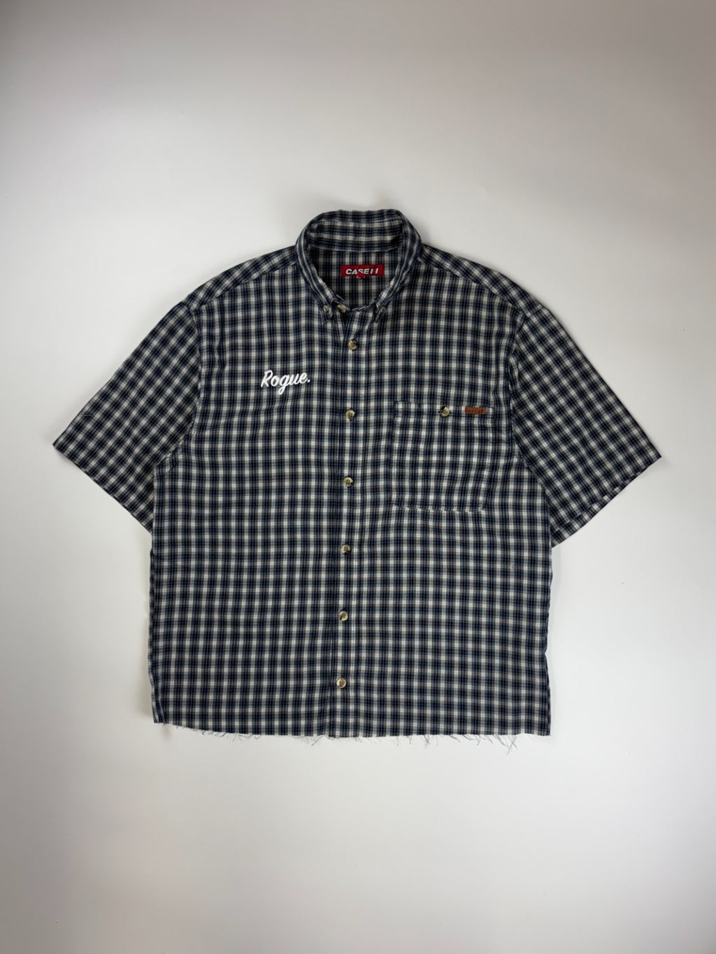 Vintage Roguehaus Plaid Cropped Button Up Shirt