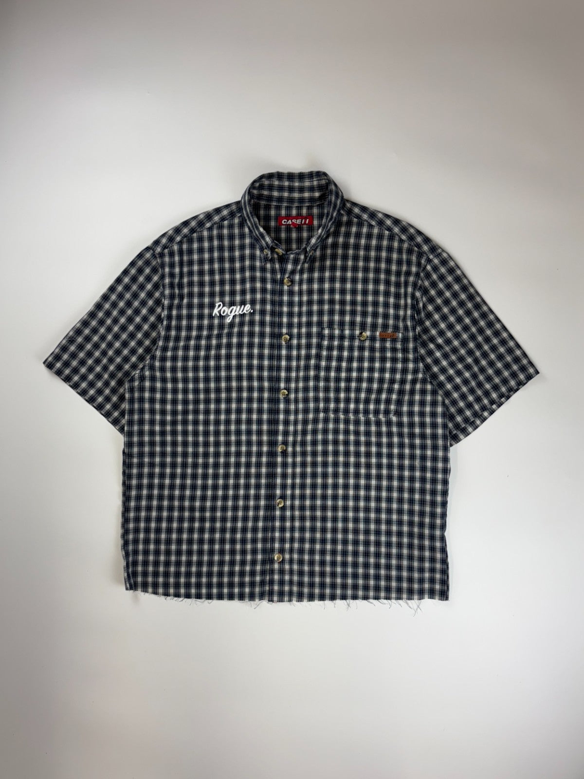 Vintage Roguehaus Plaid Cropped Button Up Shirt