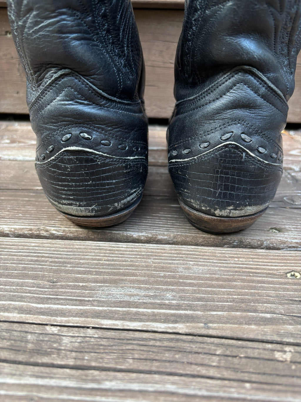 Vintage Western Leather Cowboy Boots
