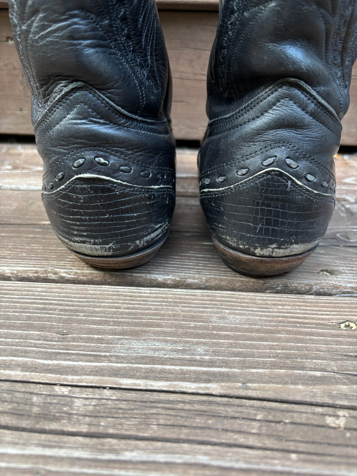 Vintage Western Leather Cowboy Boots