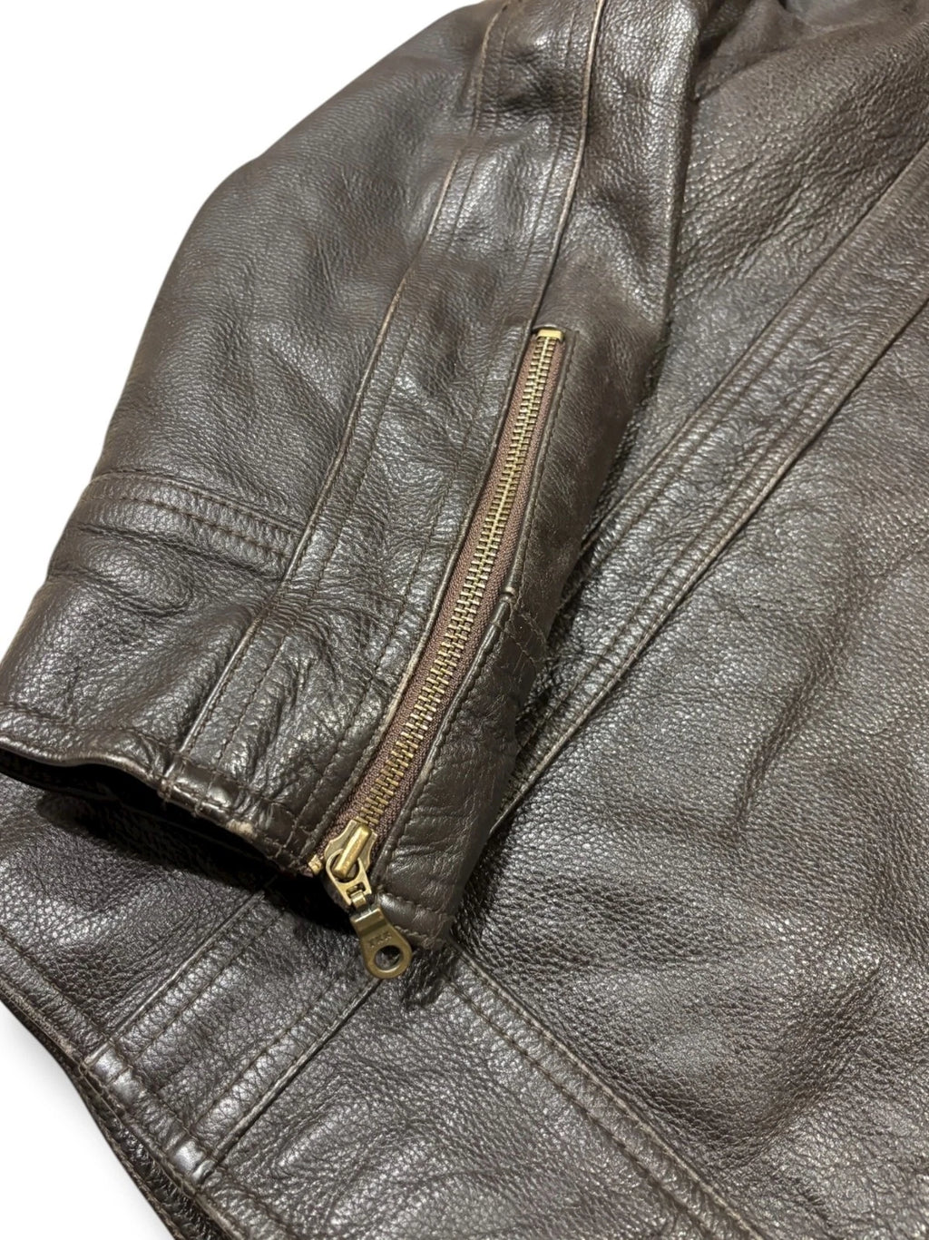 Vintage Dark Brown Leather Jacket - Large - Charles Klein Straight Cut Insulated