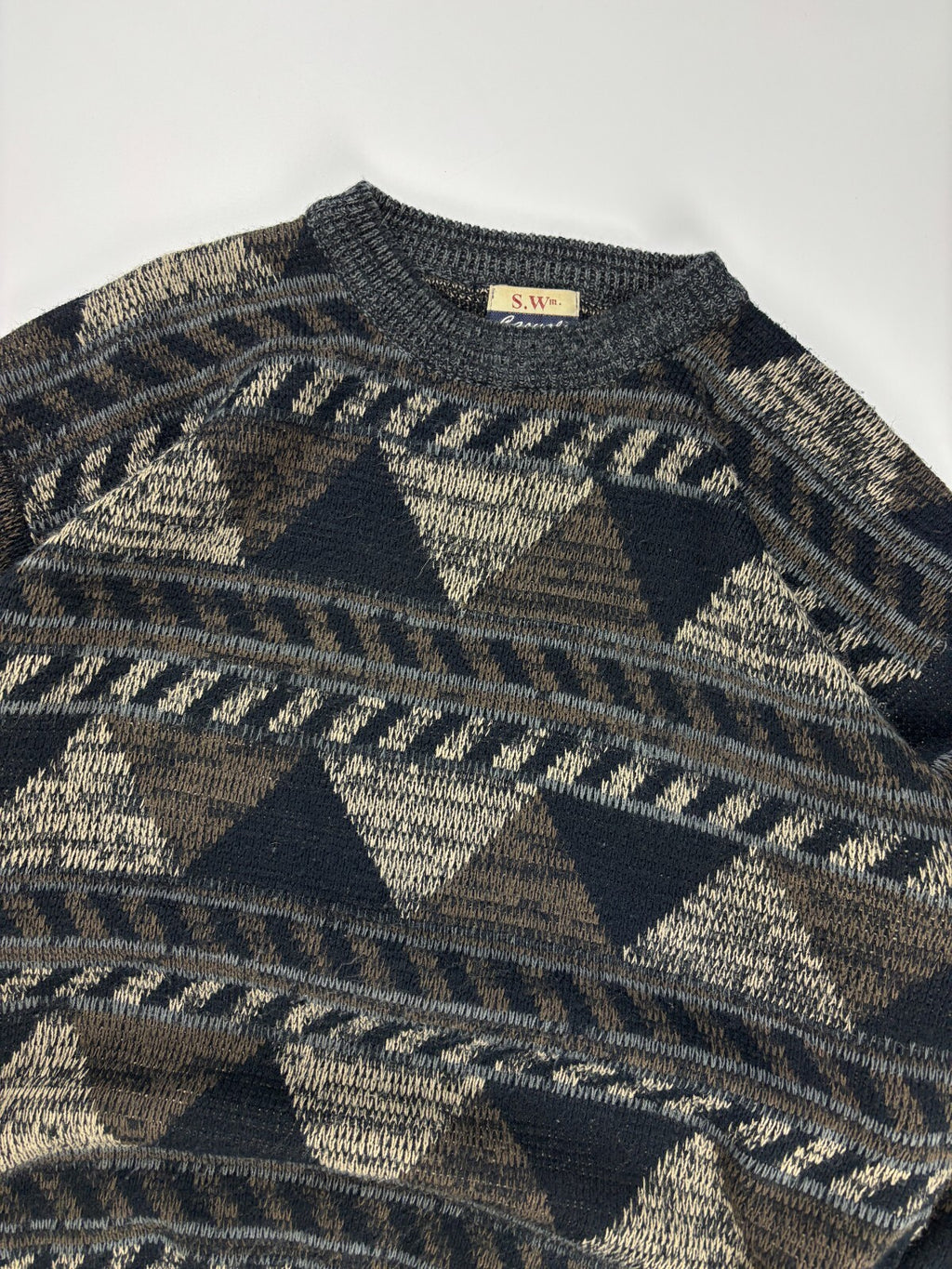 Vintage Earth Tone Knit Sweater