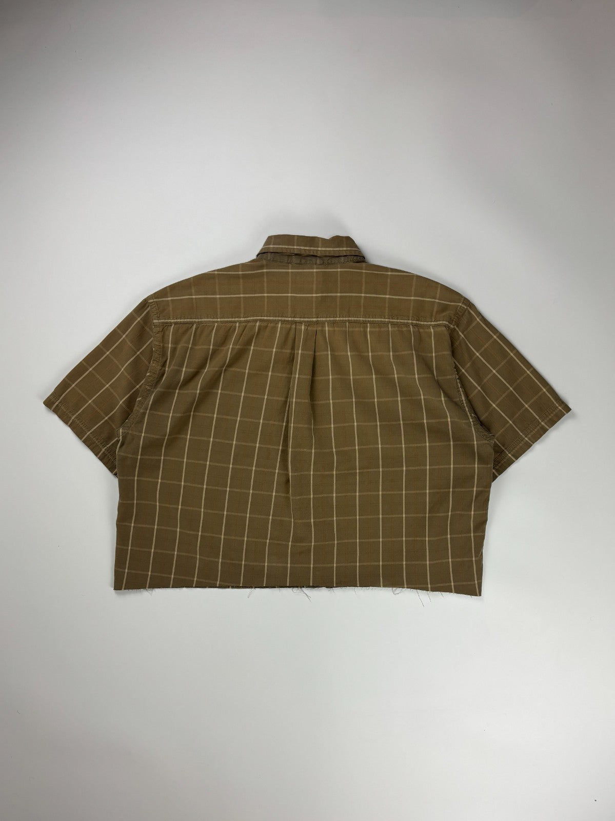 Vintage St Johns Bay Plaid Cropped Button Up Shirt