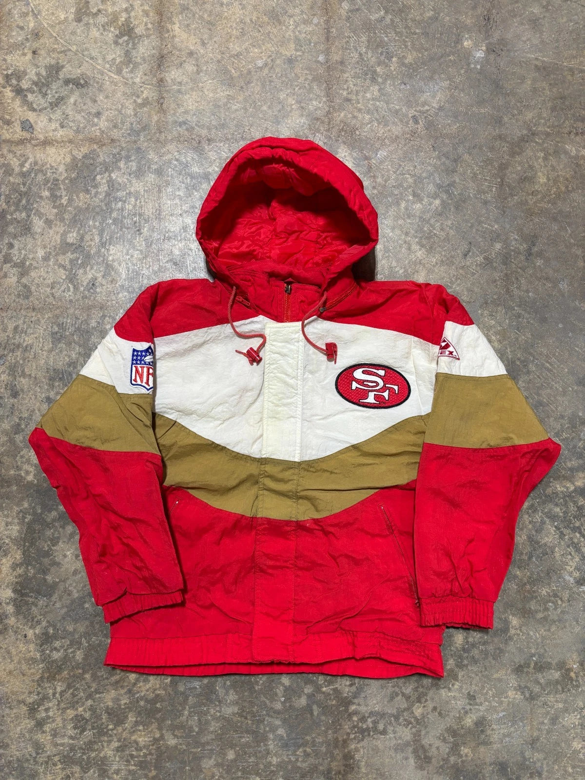 Vintage 1990s Apex San Francisco 49ers Jacket / NFL Football / Red Size Small