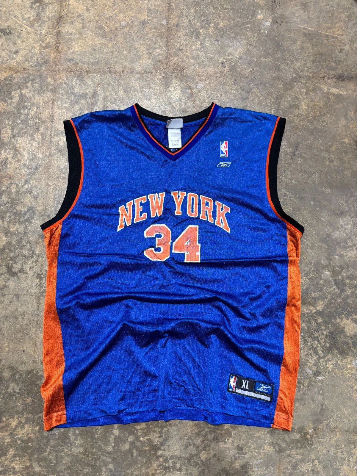 Vintage New York Knicks Jersey / Antonio Mcdyess #34 / NBA / Blue Size XL