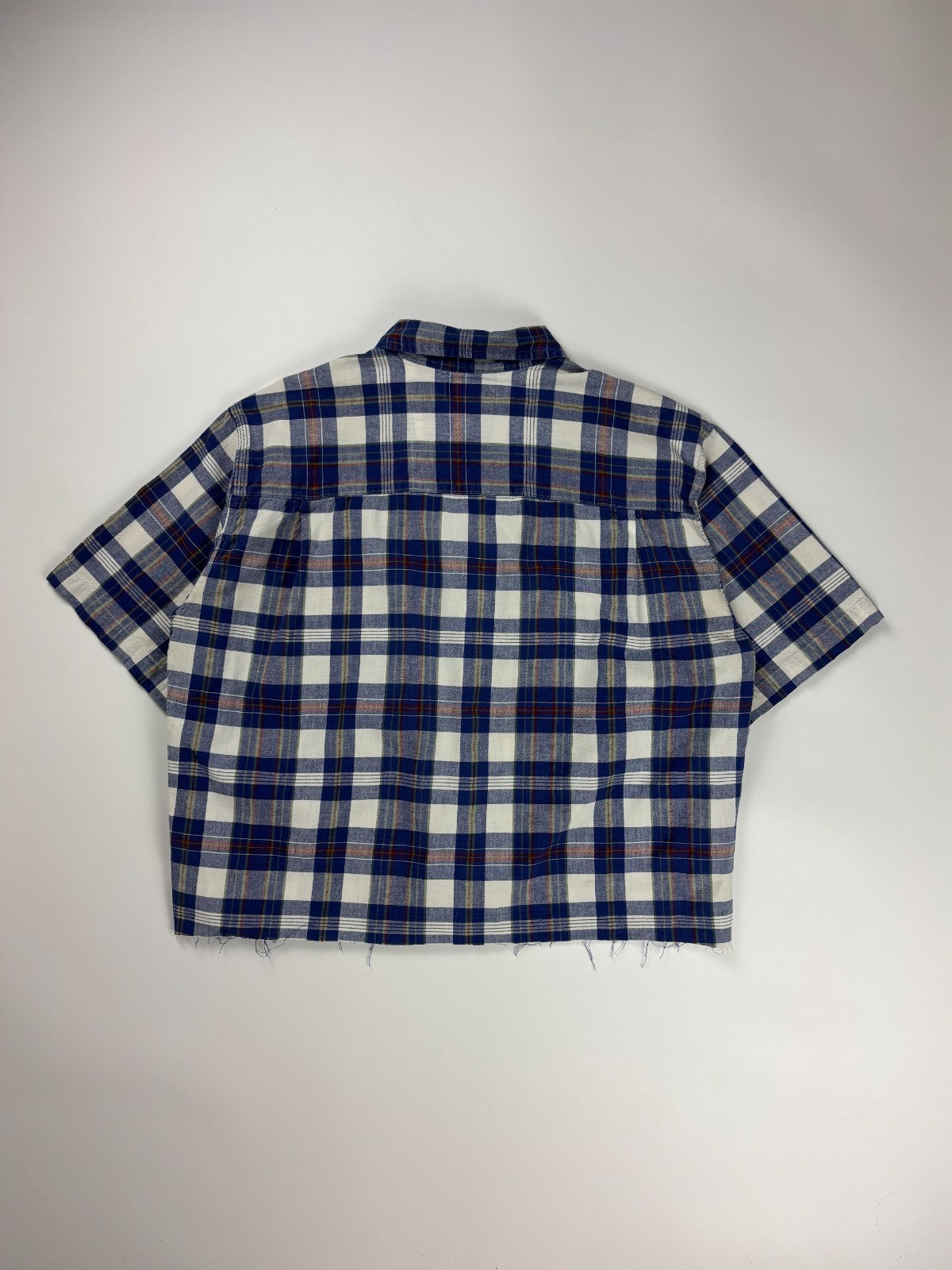 Vintage Ruff Wear Plaid Cropped Button Up Shirt
