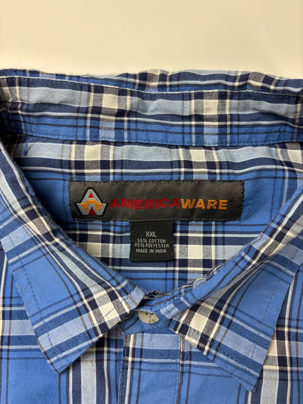 Vintage Americaware Plaid Cropped Button Up Shirt