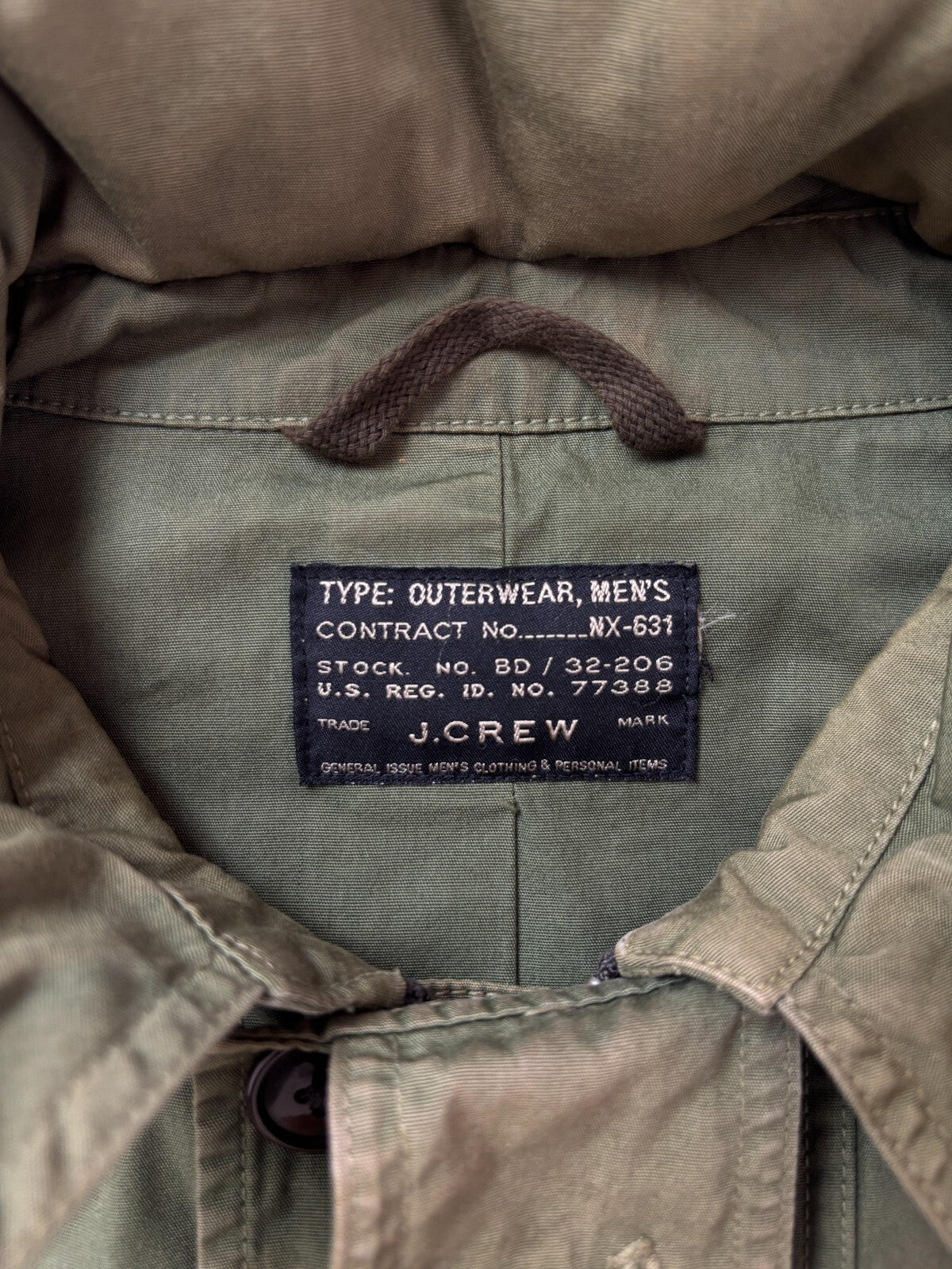 Vintage J.Crew Military Zip Up Jacket