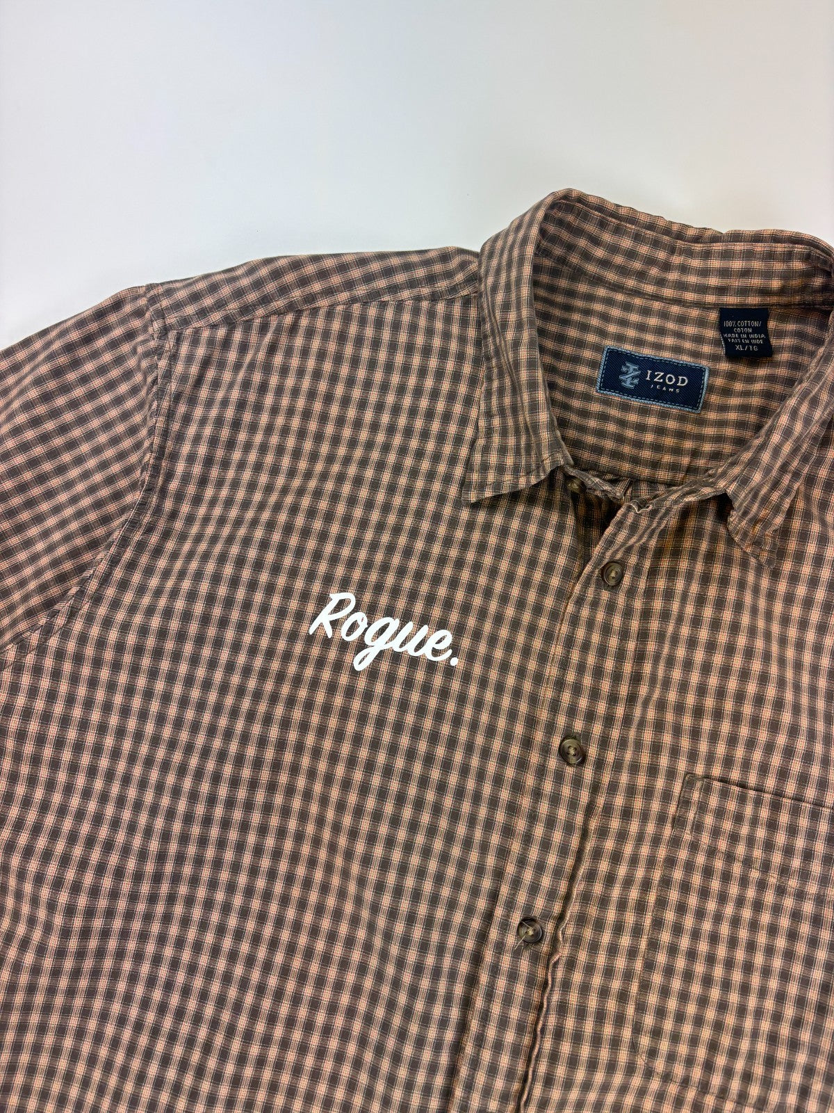 Vintage Roguehaus Plaid Cropped Button Up Shirt