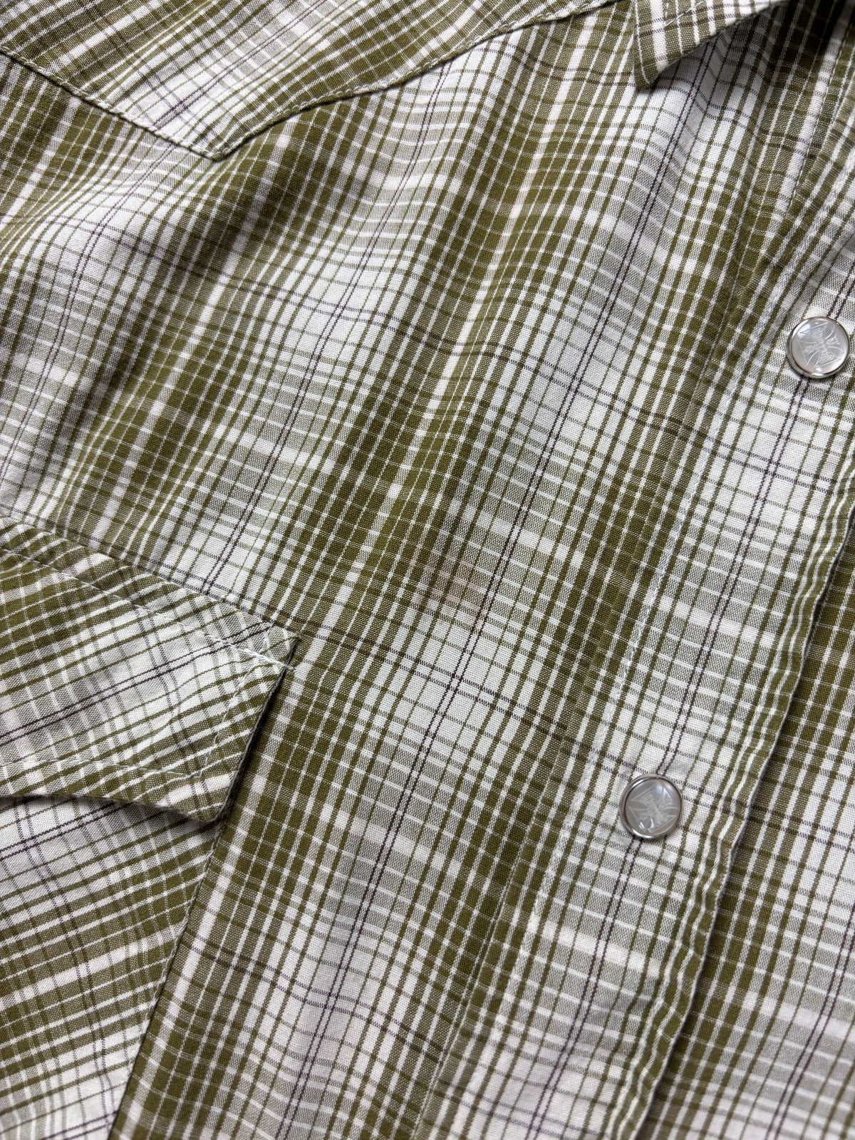 Vintage West Coast Choppers Plaid Cropped Button Up Shirt