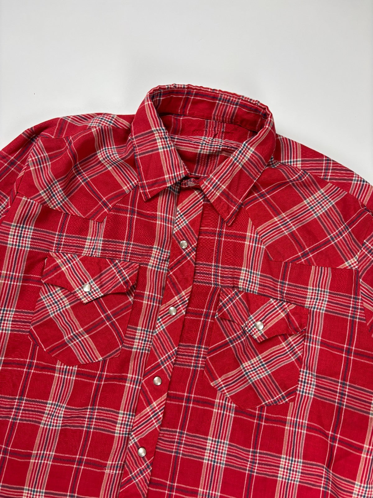 Vintage Western Striped Cropped Button Up Shirt