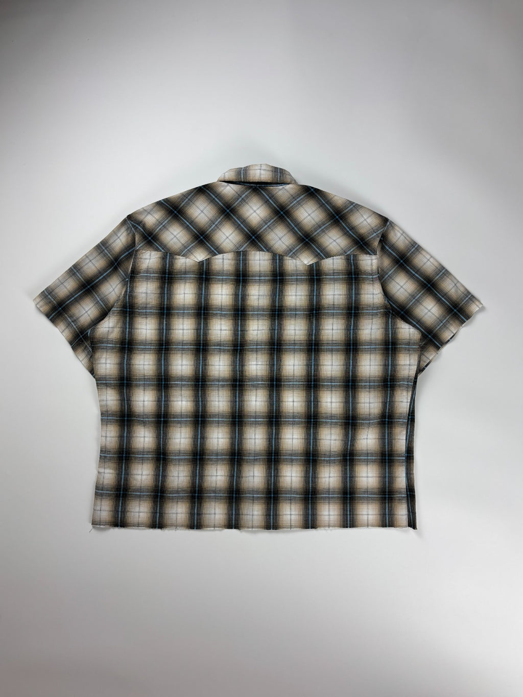 Vintage Wrangler Plaid Cropped Button Up Shirt
