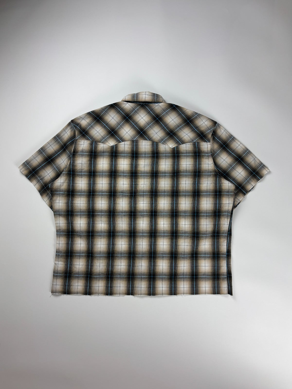 Vintage Wrangler Plaid Cropped Button Up Shirt