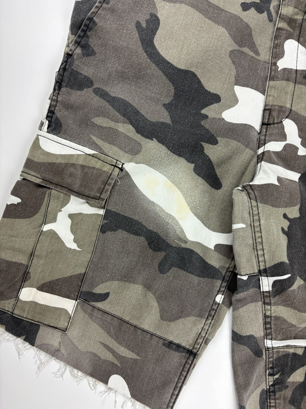 Vintage Military Camo Cargo Shorts