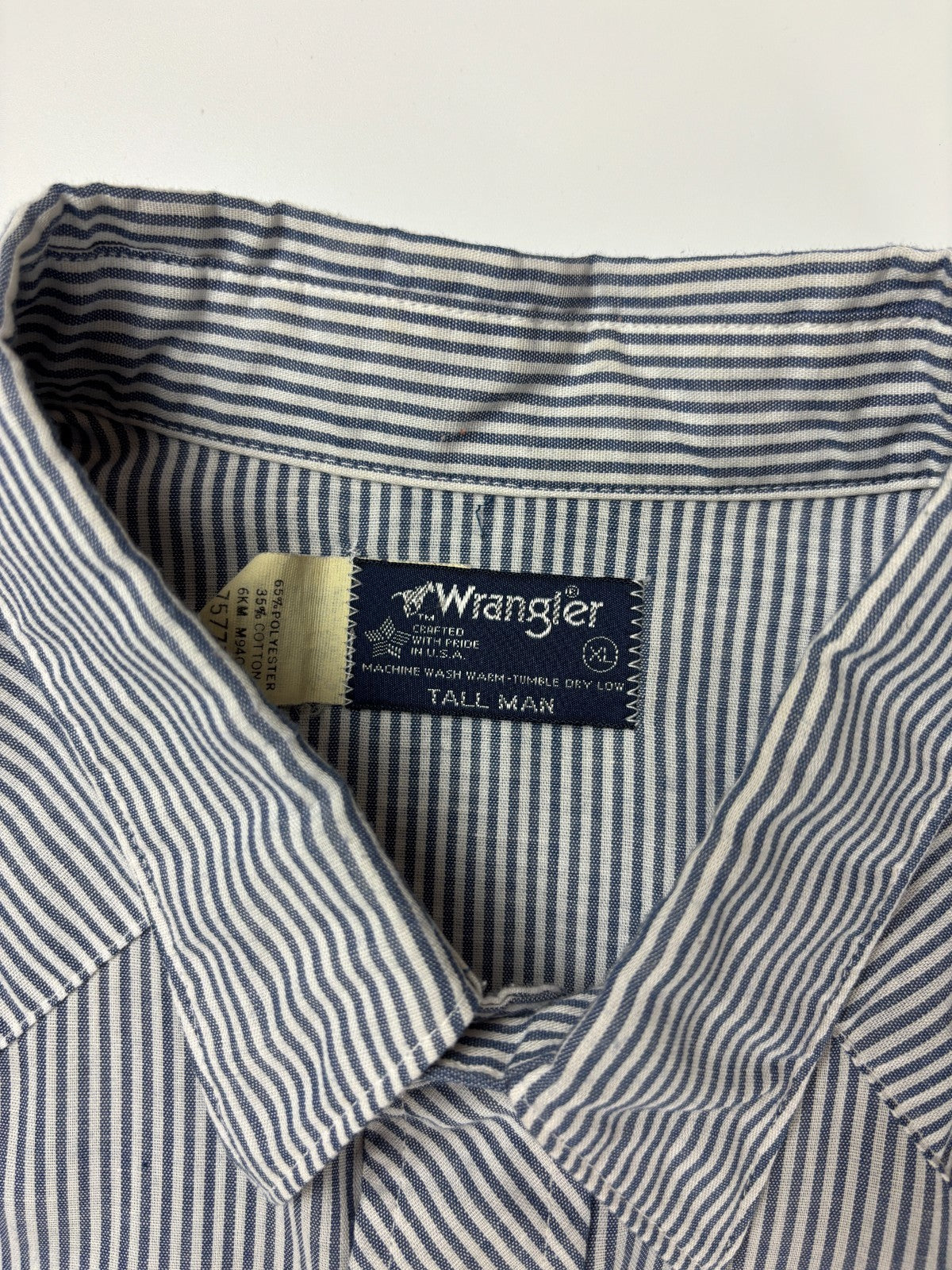 Vintage Wrangler Striped Cropped Button Up Shirt