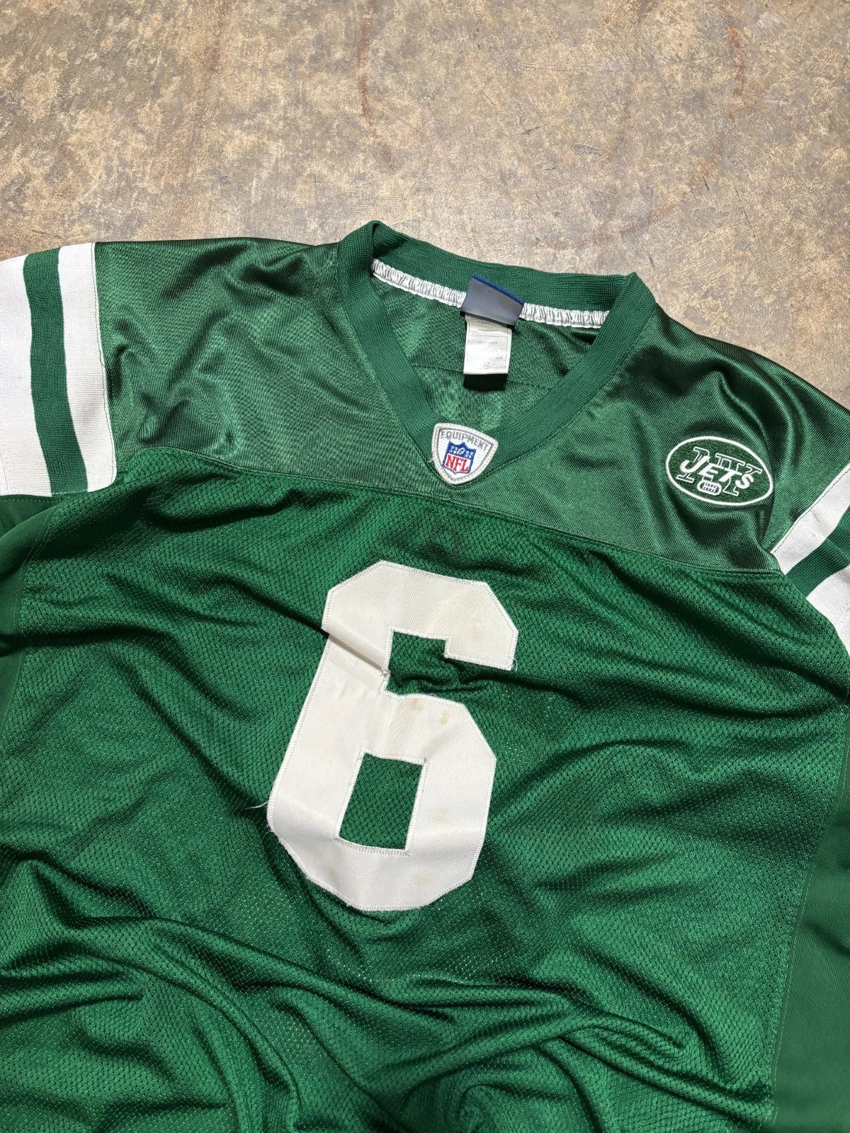 Vintage New York Jets Jersey / Mark Sanchez #6 / NFL Football / Green Size Large