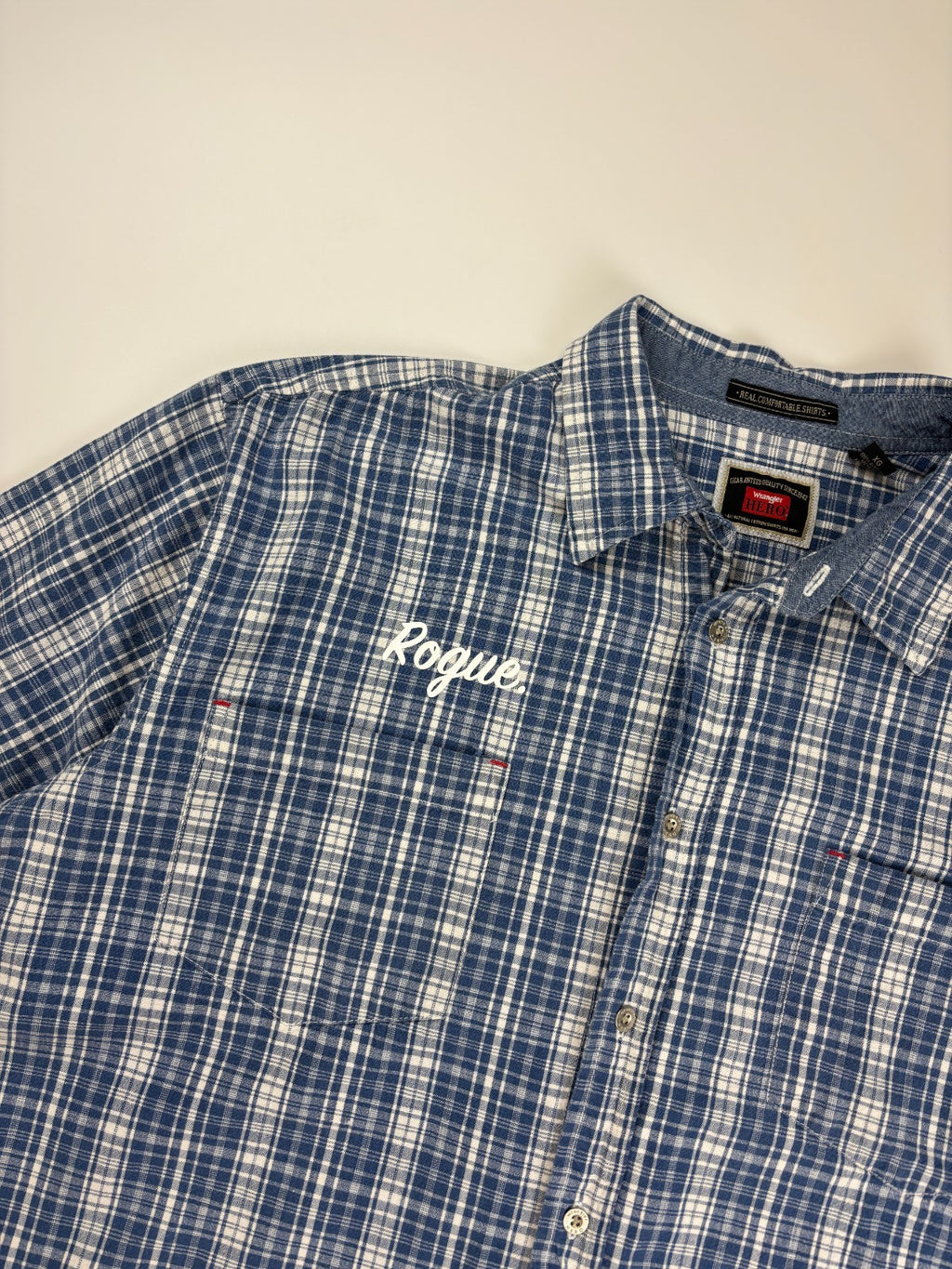 Vintage Roguehaus Plaid Cropped Button Up Shirt