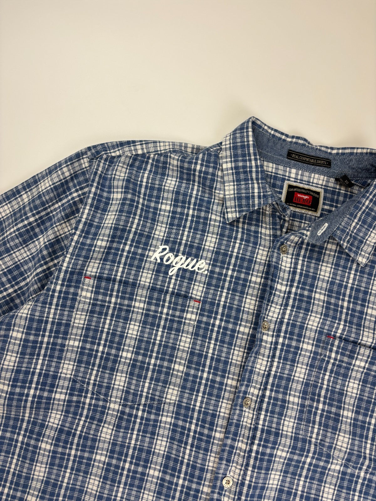 Vintage Roguehaus Plaid Cropped Button Up Shirt