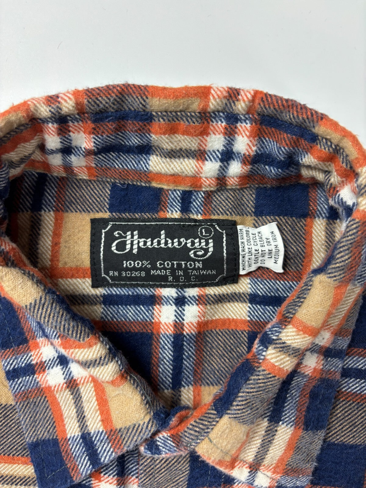 Vintage Hadway Plaid Button Up Flannel Shirt