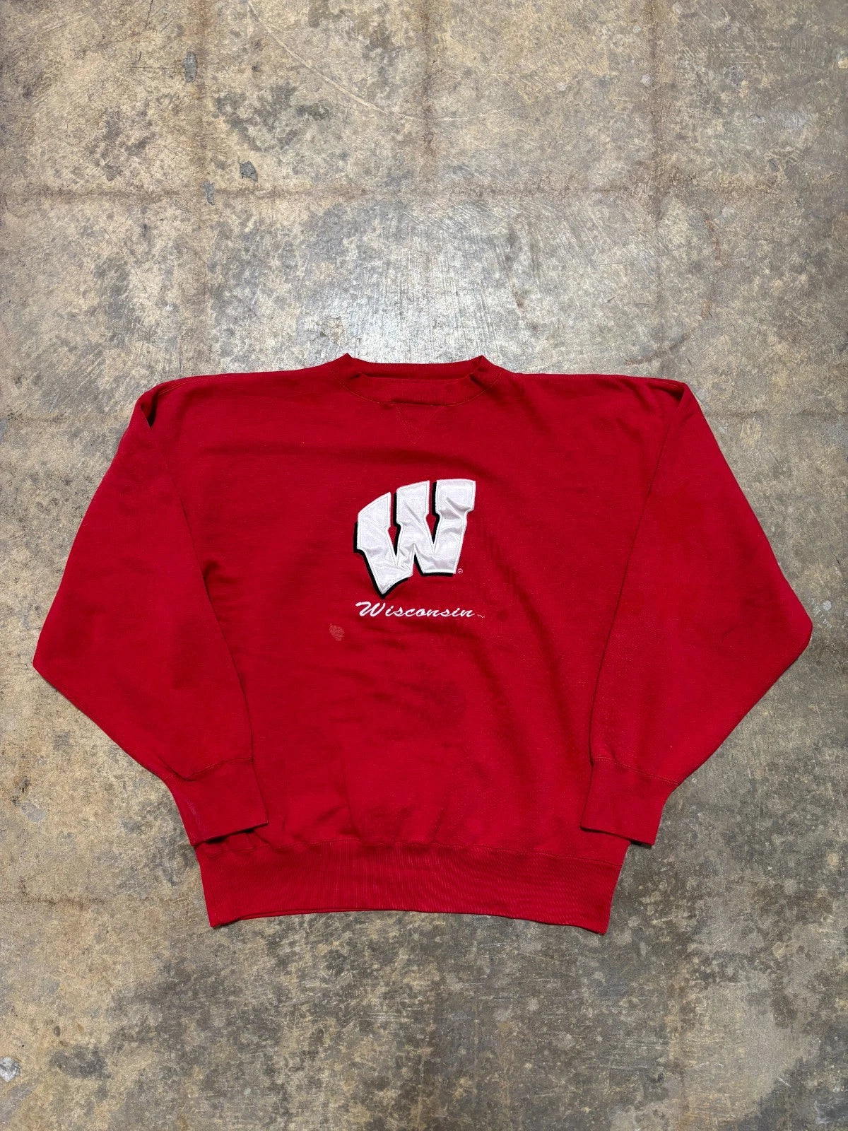 Vintage 1990s Wisconsin Badgers Sweatshirt - NCAA Collegiate Sweater - Size XL