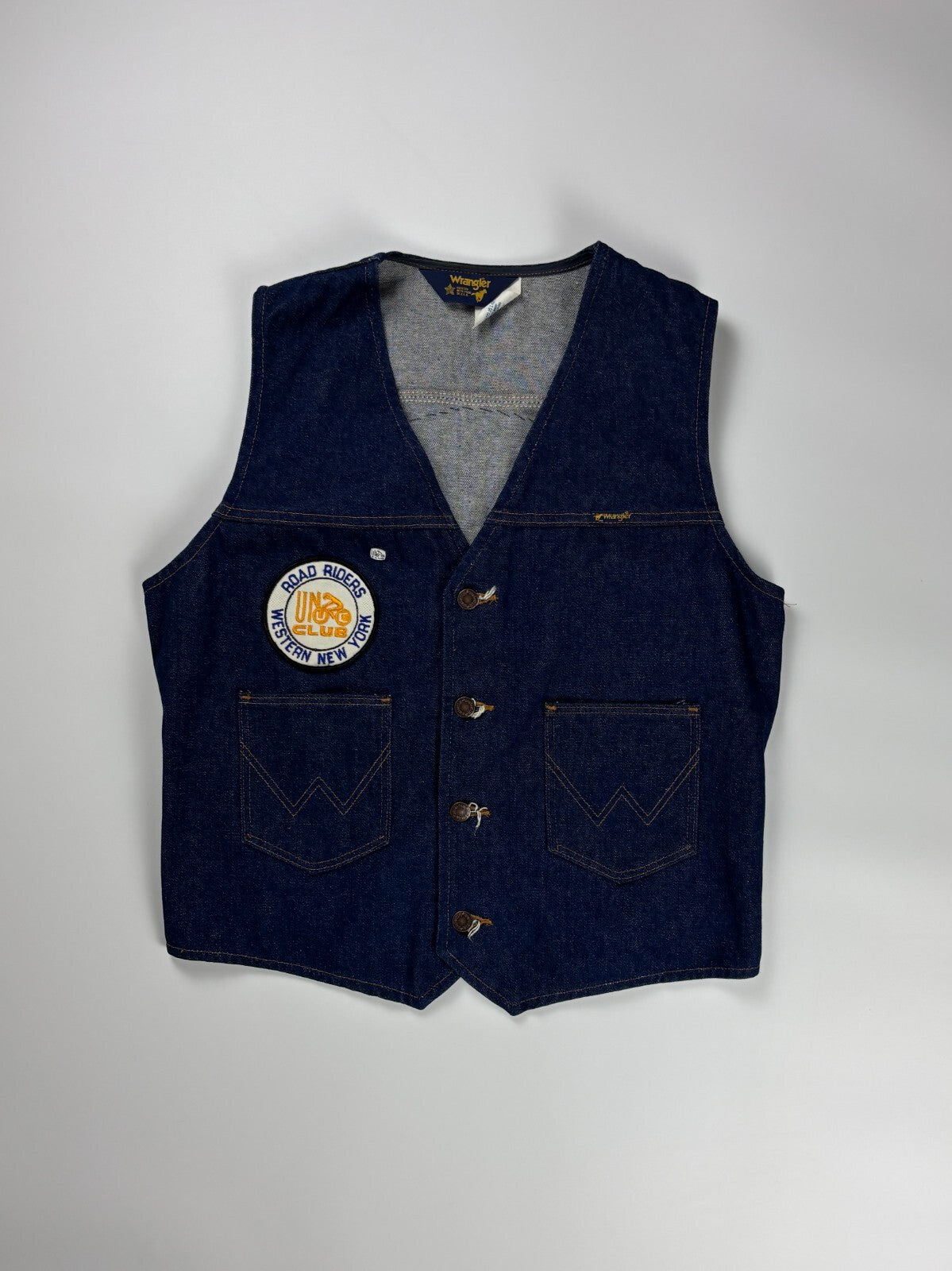 Vintage Wrangler Bikers New York Denim Vest