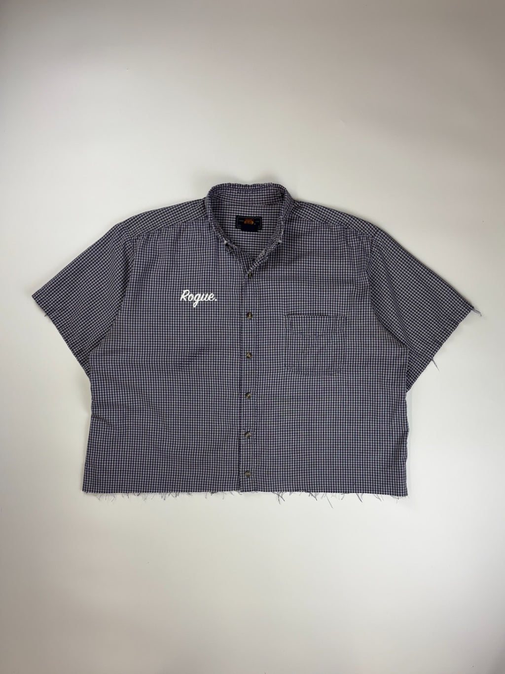 Vintage Roguehaus Plaid Cropped Button Up Shirt