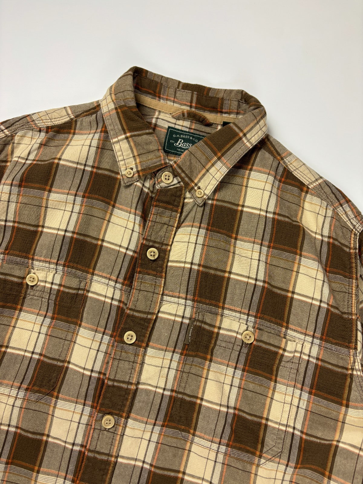 Vintage G.H. Bass Plaid Cropped Button Up Shirt