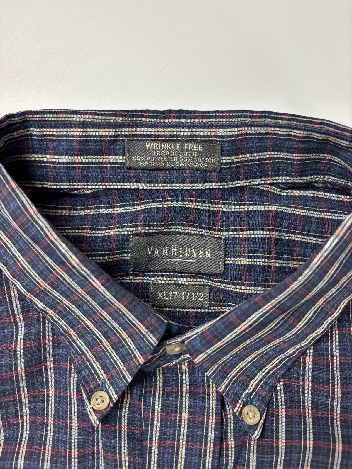 Vintage Van Heusen Plaid Cropped Button Up Shirt