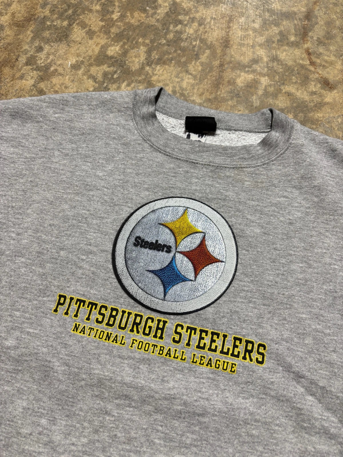 Vintage Pittsburgh Steelers Sweatshirt - NFL Football Sweater - Size Medium Gray