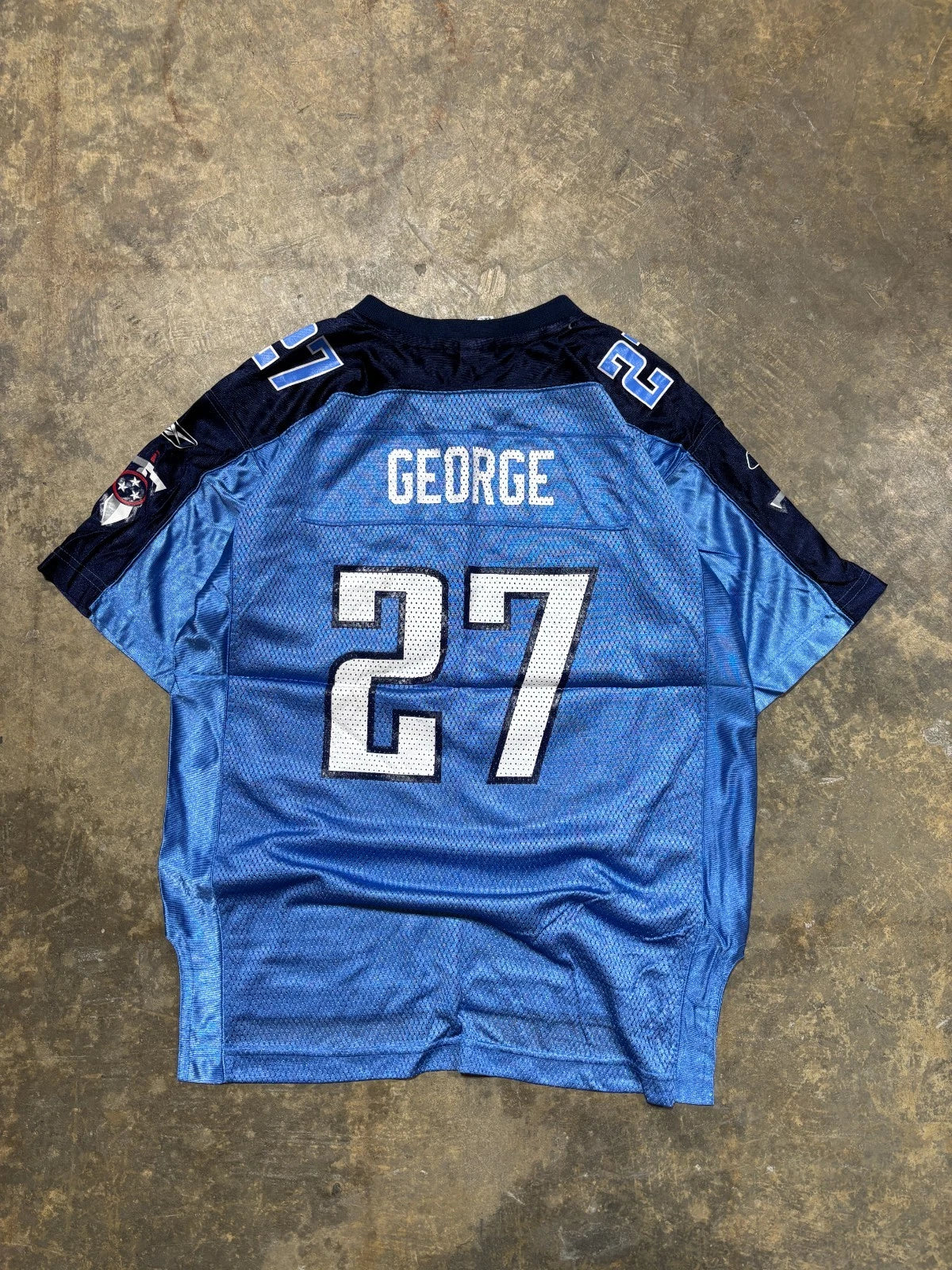 Vintage Tennessee Titans Jersey / Eddie George #27 / NFL Reebok / Blue Size XL