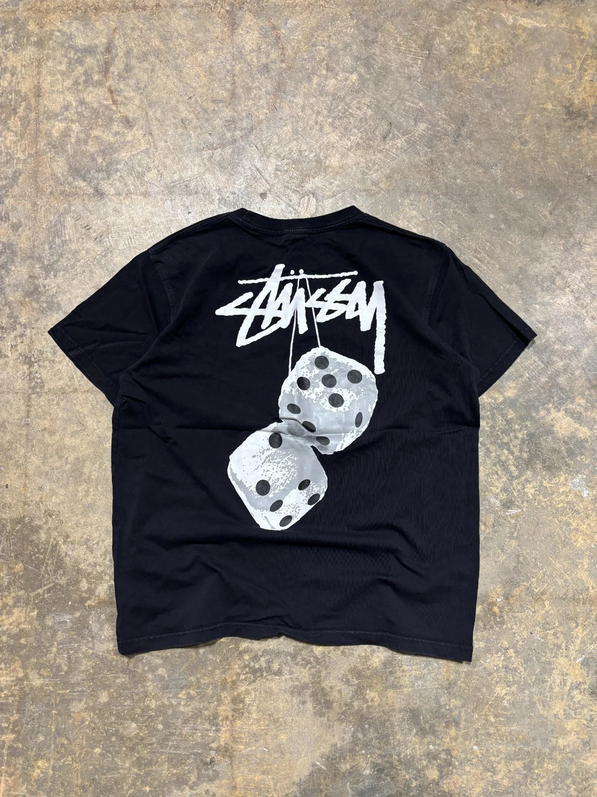 Stussy Dice T-Shirt / Size Medium / Black Graphic Tee