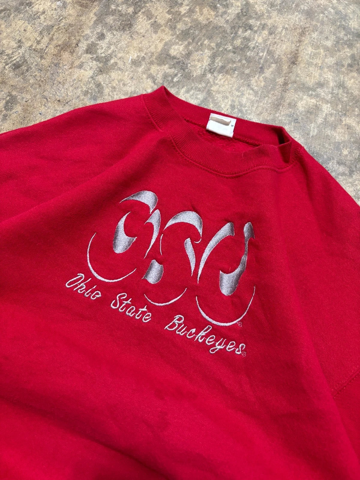 Vintage 1990s Ohio State Buckeyes Sweatshirt - NCAA Sweater - Size XL - Red