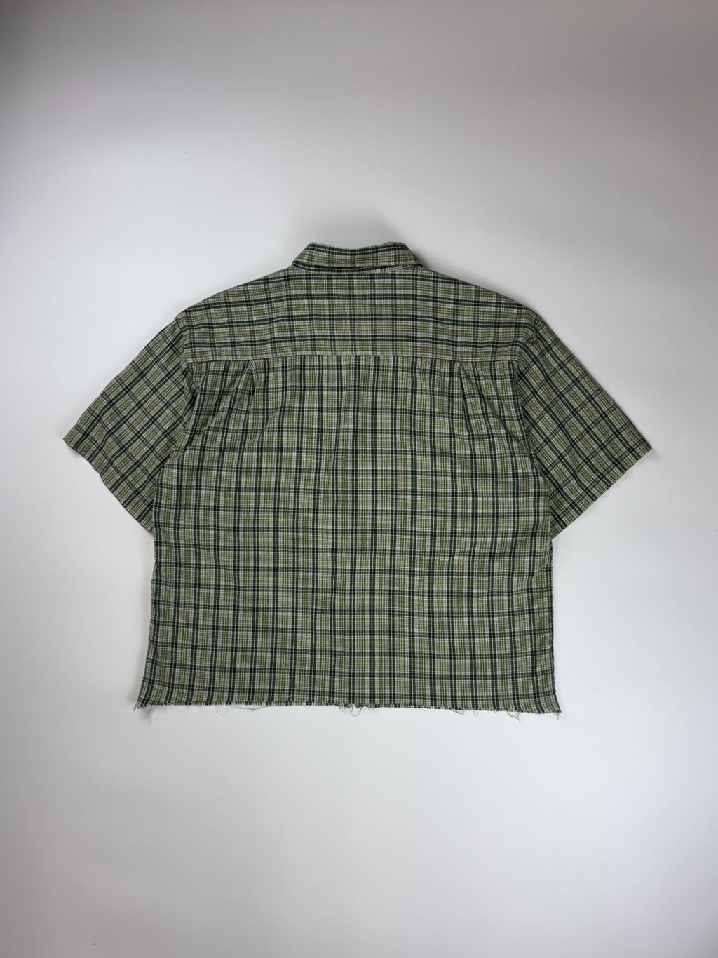 Vintage Roguehaus Plaid Cropped Button Up Shirt
