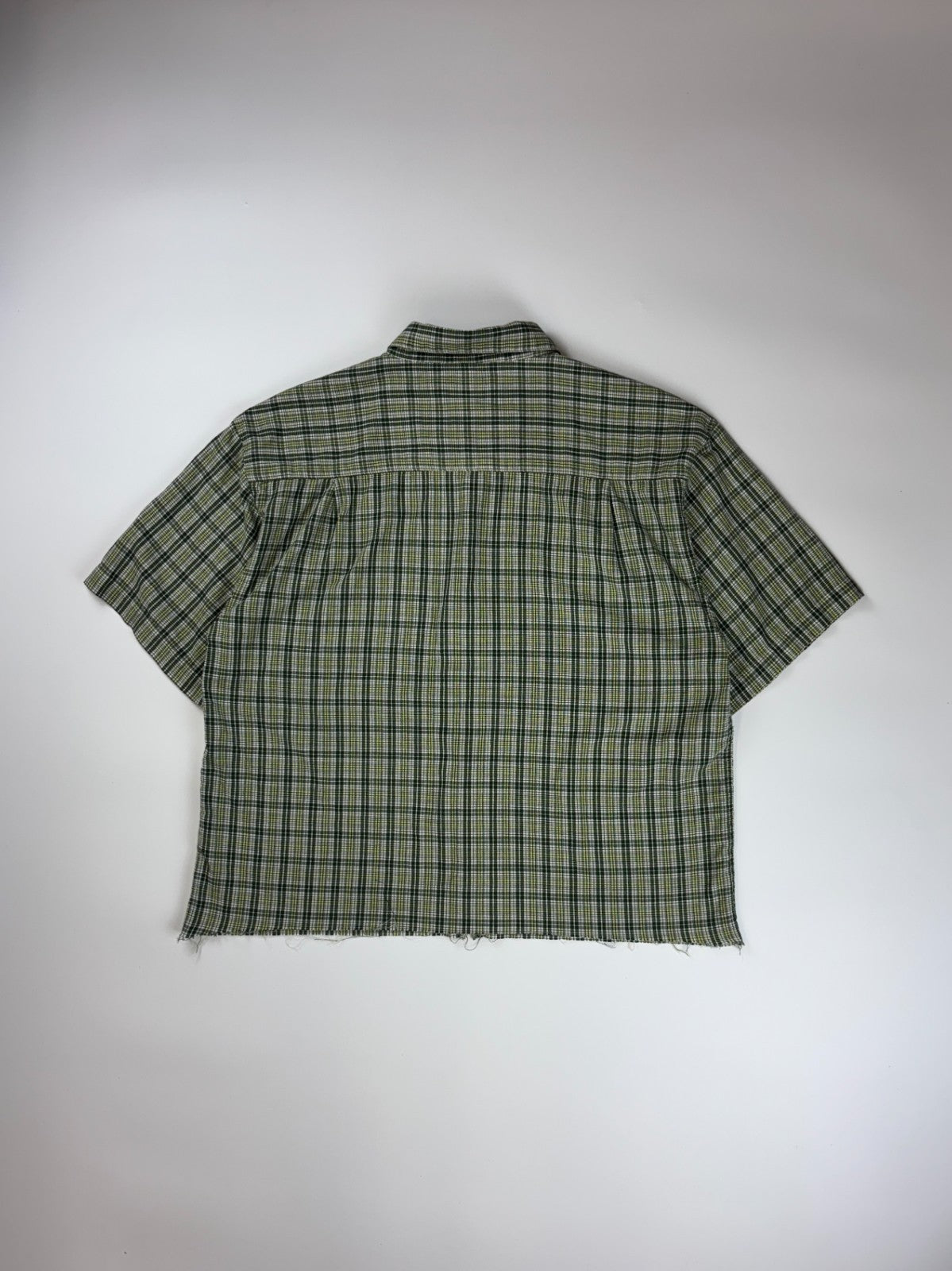 Vintage Roguehaus Plaid Cropped Button Up Shirt