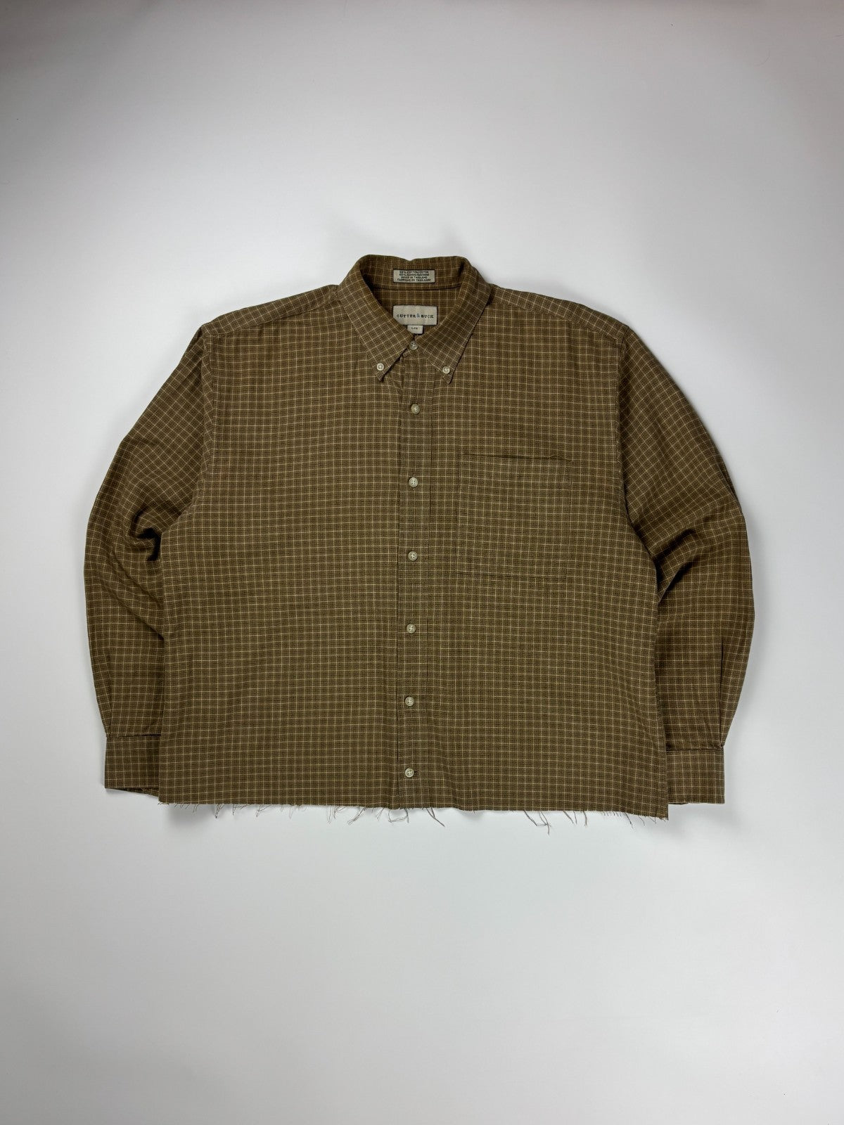 Vintage Cutter & Buck Plaid Cropped Button Up Shirt