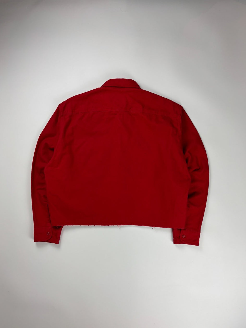 Vintage Woolrich Solid Cropped Button Up Shirt