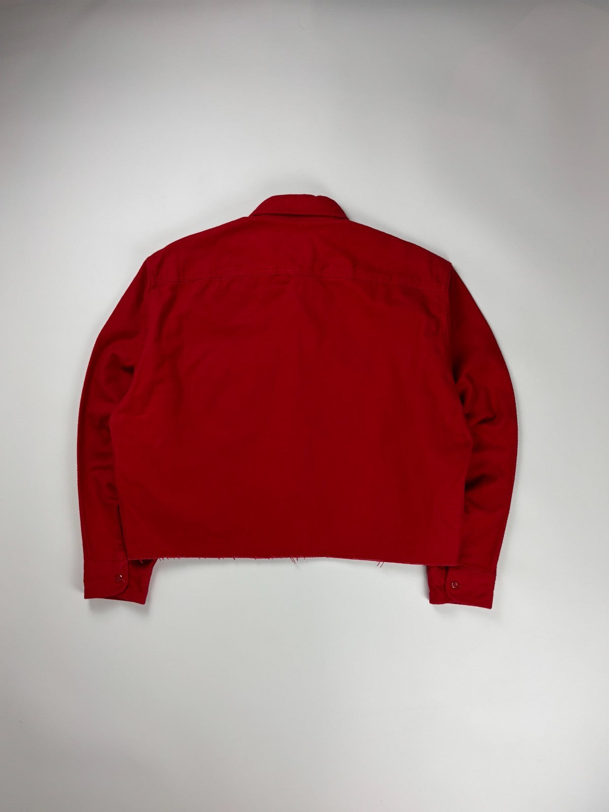 Vintage Woolrich Solid Cropped Button Up Shirt