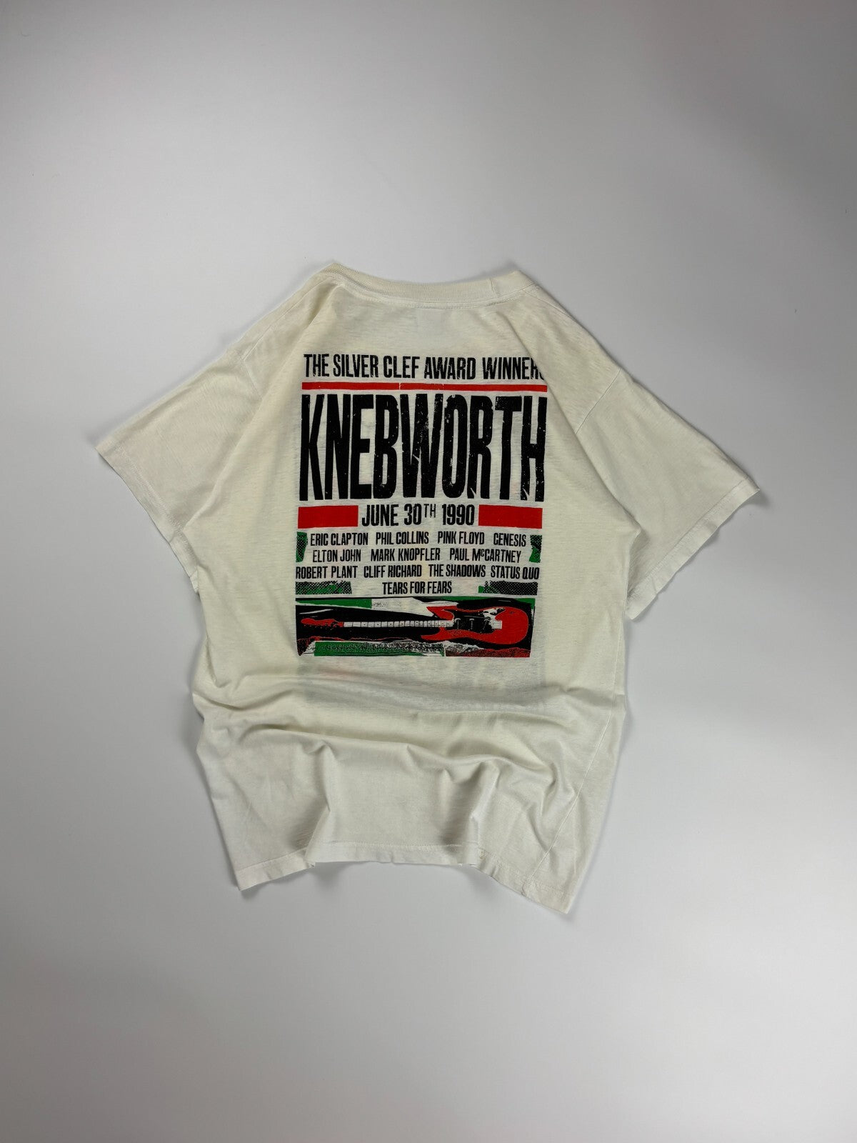 Vintage 1990 Knebworth Silver Clef Award Winners Tee