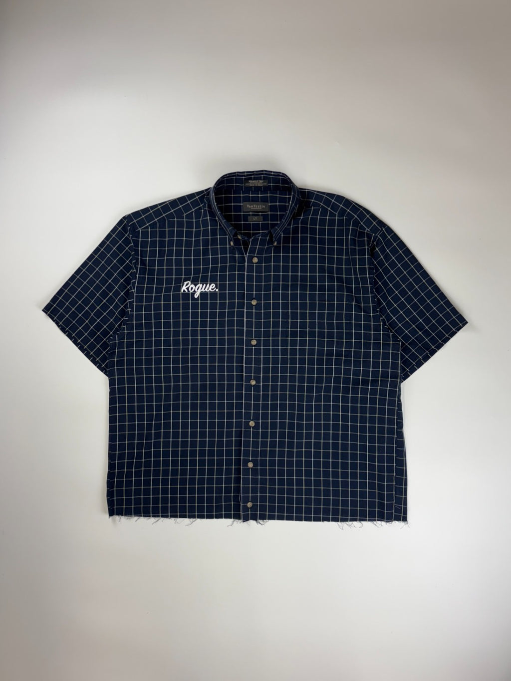 Vintage Roguehaus Plaid Cropped Button Up Shirt