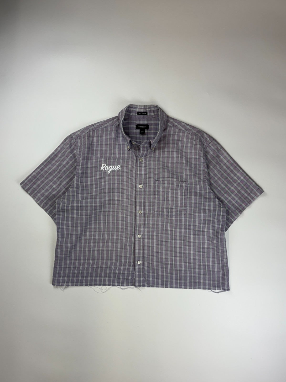 Vintage Roguehaus Plaid Cropped Button Up Shirt