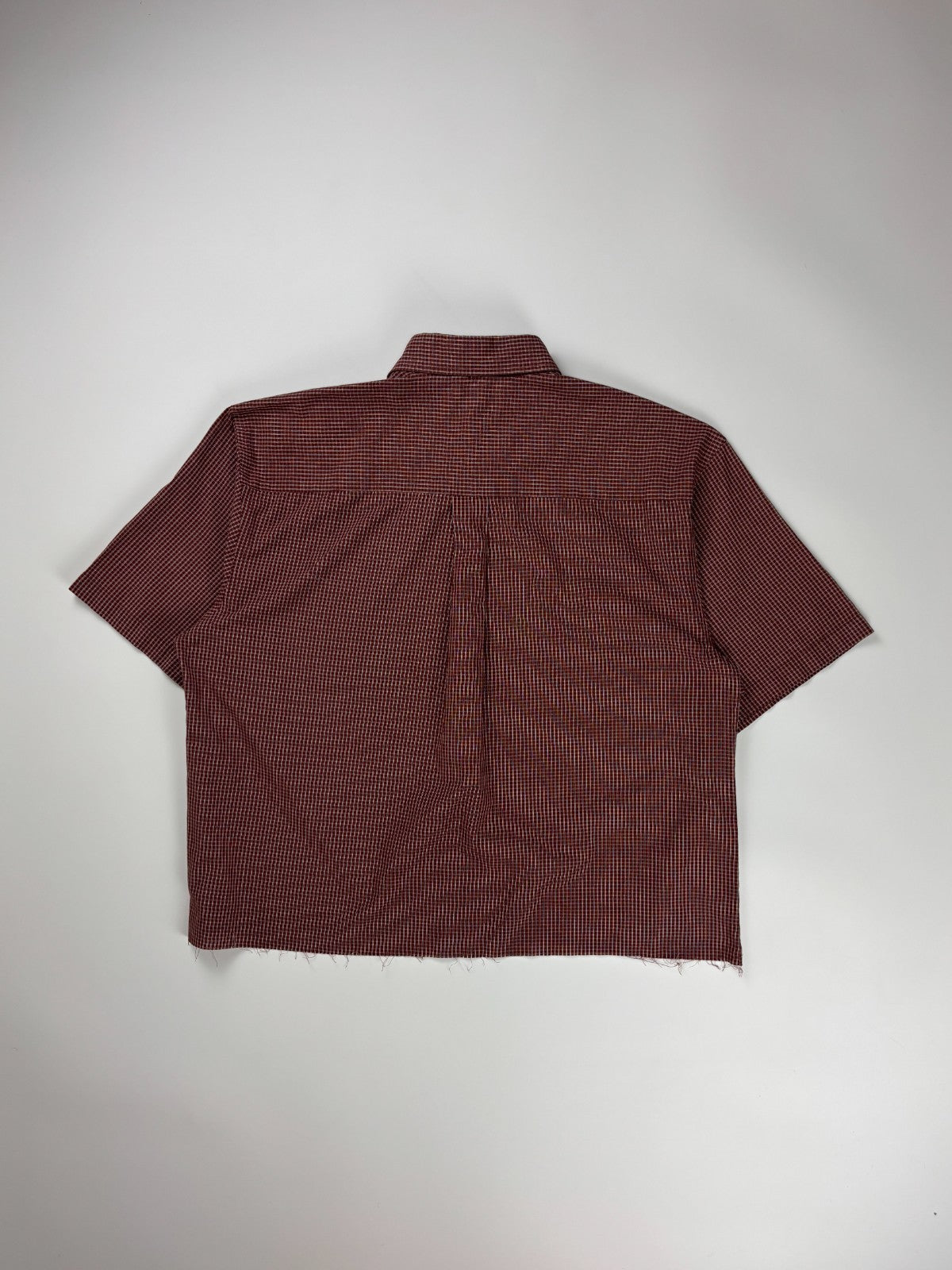 Vintage Van Heusen Plaid Cropped Button Up Shirt