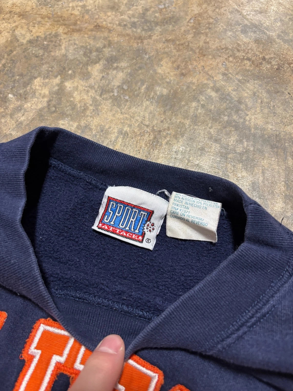 Vintage Illinois University Sweatshirt - NCAA Collegiate Sweater - Size Large
