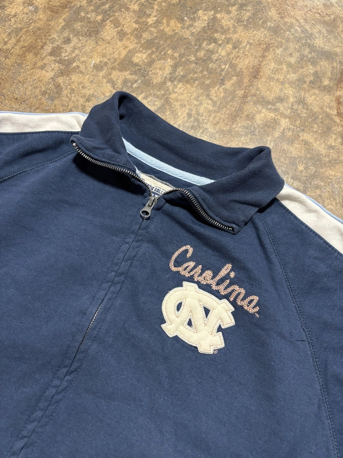 Vintage North Carolina Zip Up Sweater - NCAA Collegiate Sweatshirt - Size XL