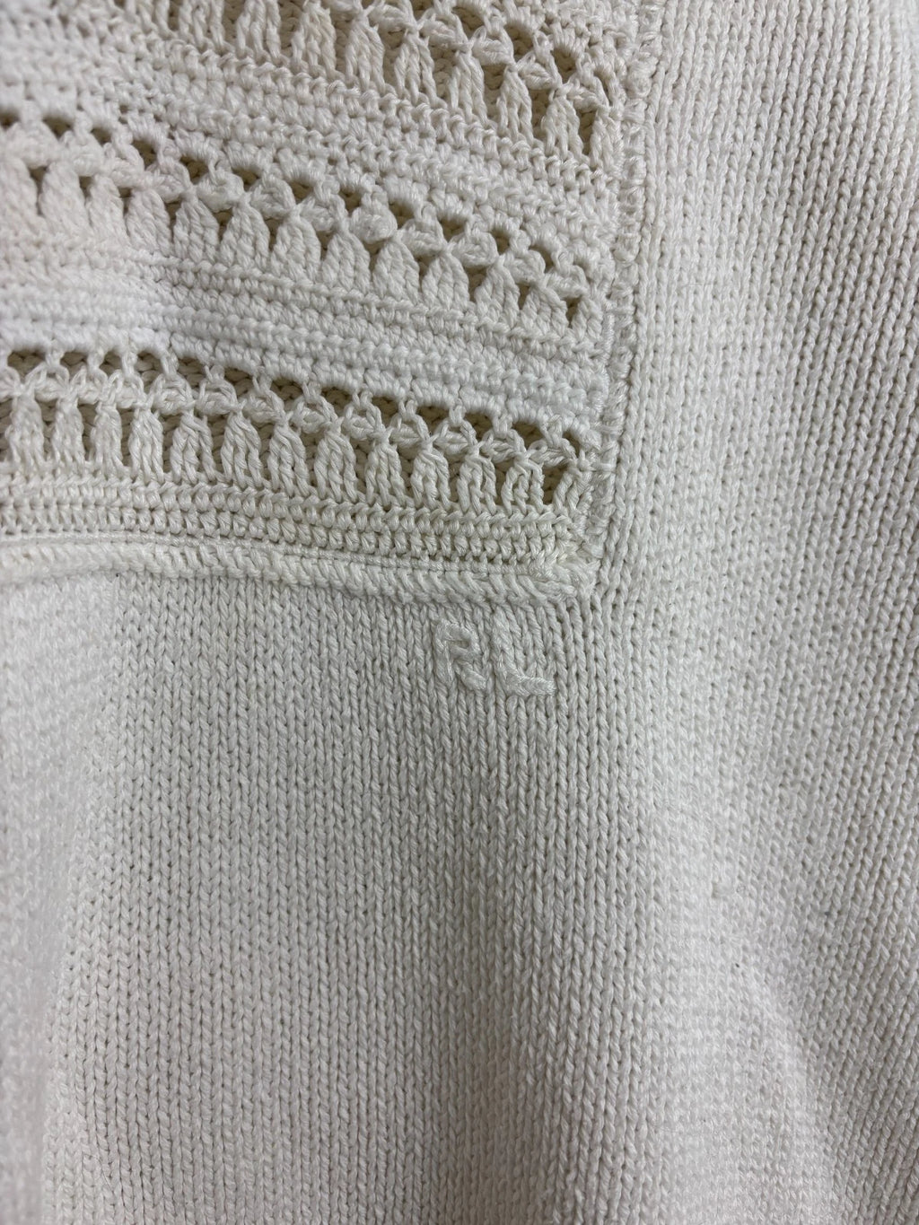 Vintage Polo Ralph Lauren Knit Sweater - Womens XL - White American Flag