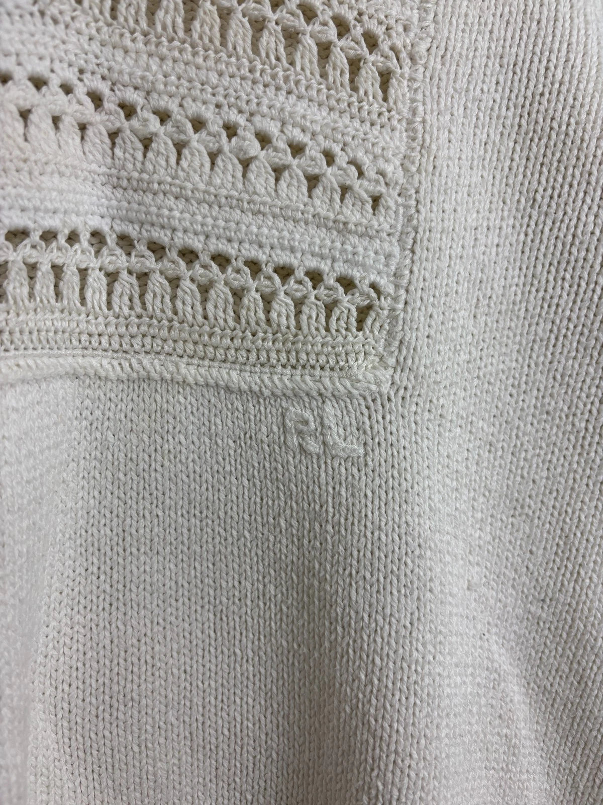 Vintage Polo Ralph Lauren Knit Sweater - Womens XL - White American Flag