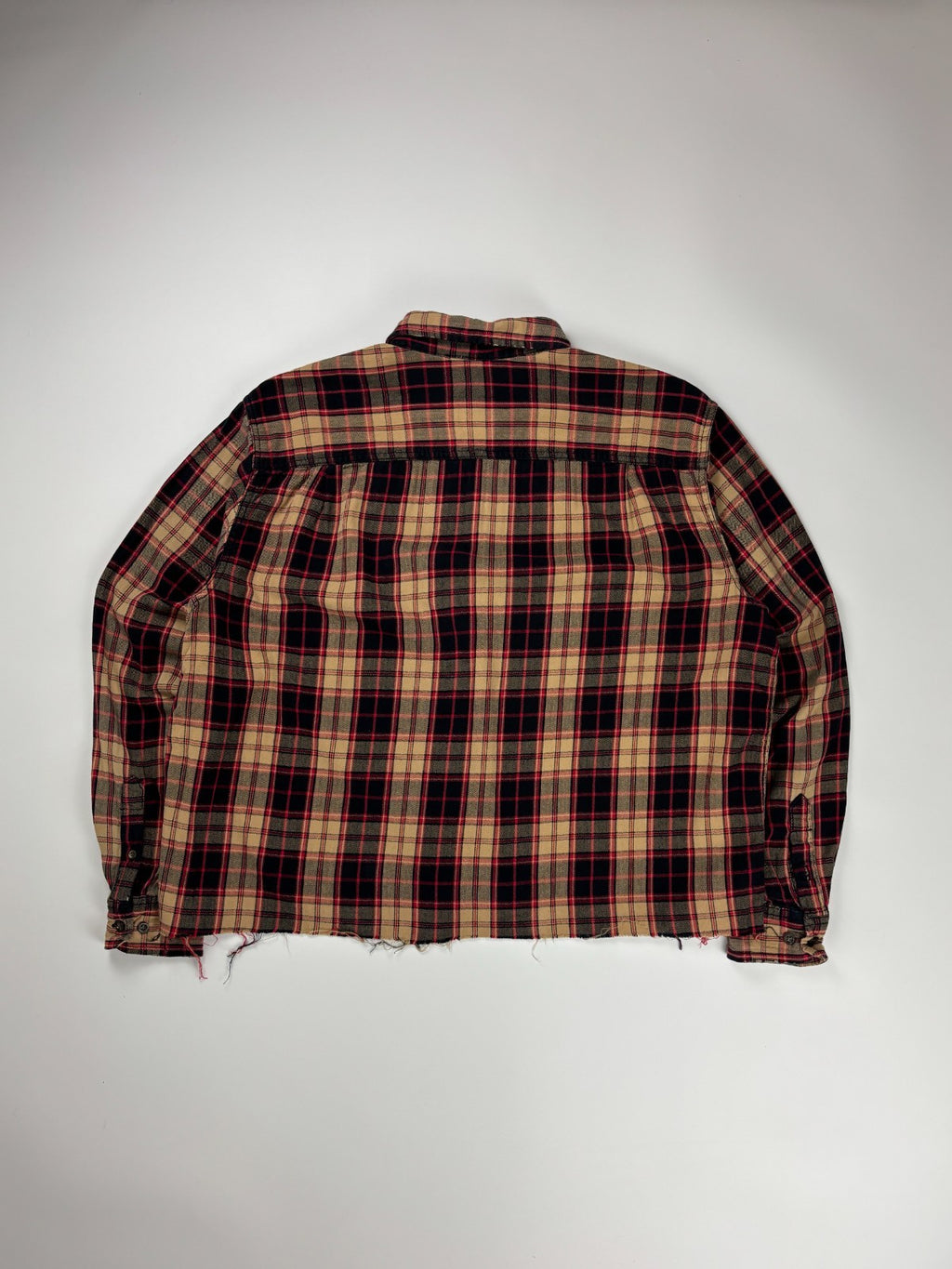 Vintage Faded Glory Plaid Cropped Button Up Shirt