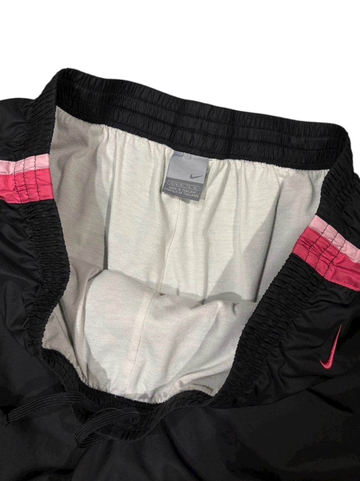 Vintage Y2K Nike Splash Pants - XL - Black Athletic Wear Bottoms