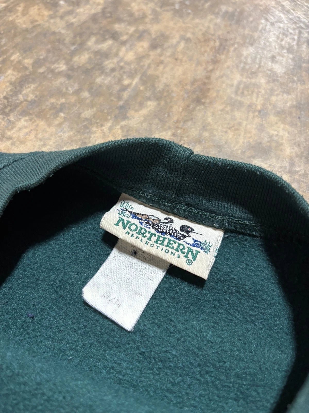 Vintage Winter Forest Sweatshirt - Nature Outdoor Sweater - Size Medium - Green