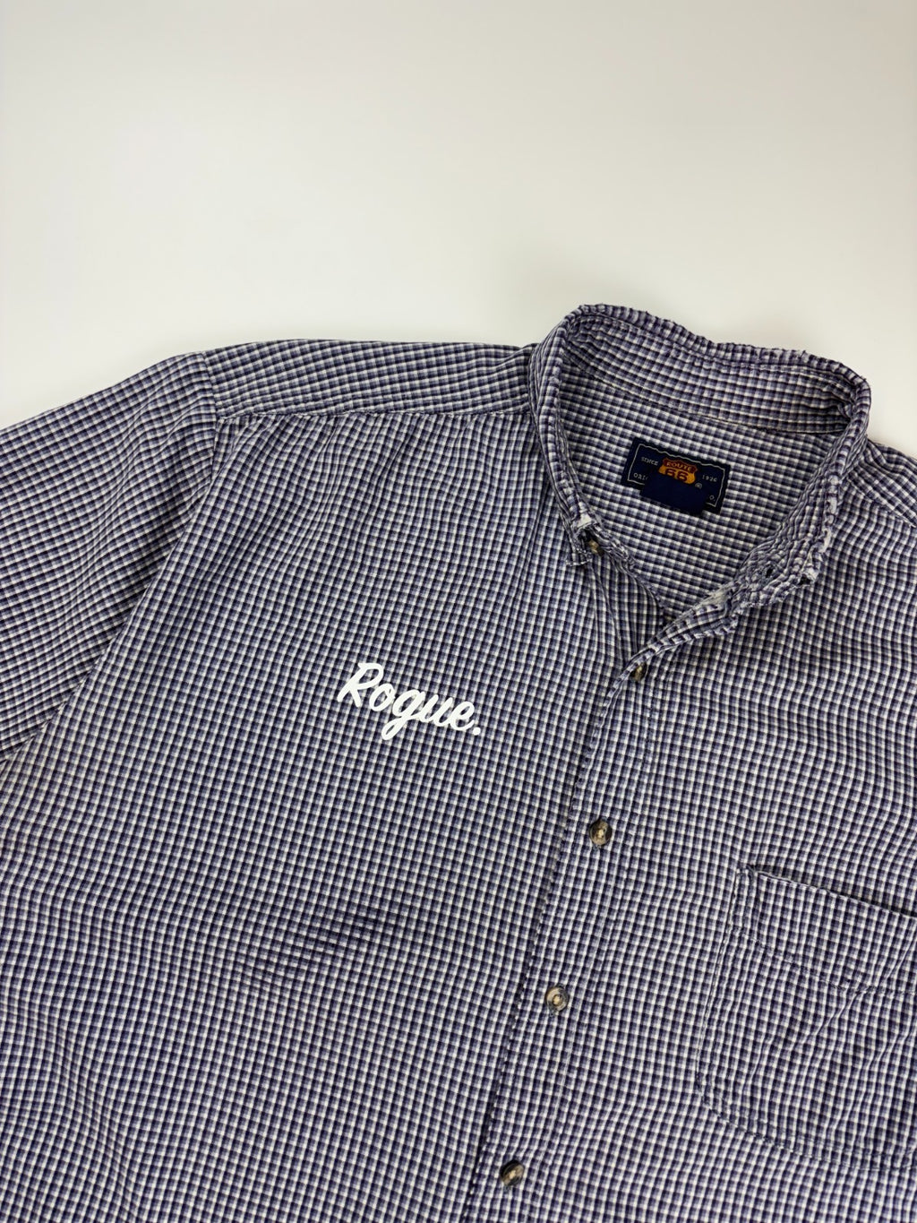 Vintage Roguehaus Plaid Cropped Button Up Shirt